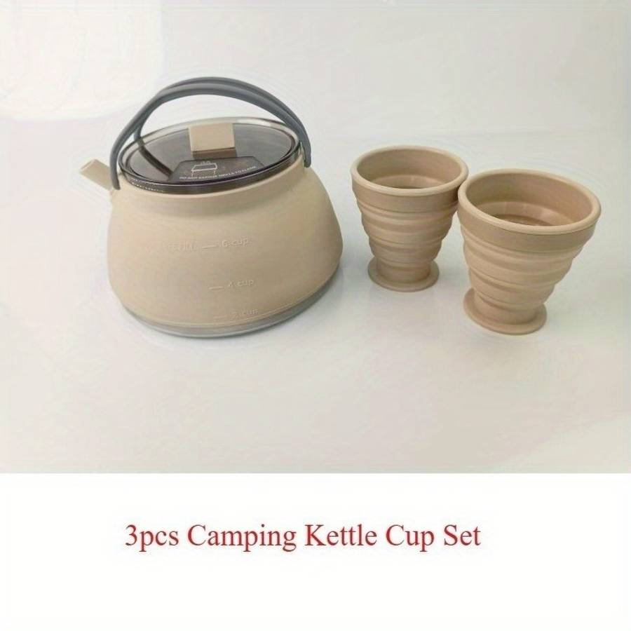 3pcs Portable Set 3 Outdoor Cooking Utensils Camping Including Collapsible Bowl