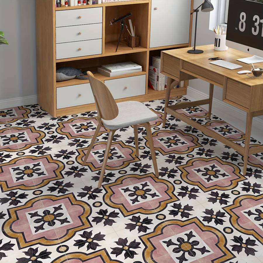 Floor Stickers Size 7.87Inchx7.87Inch Is 20Cmx20Cm Style Vintage