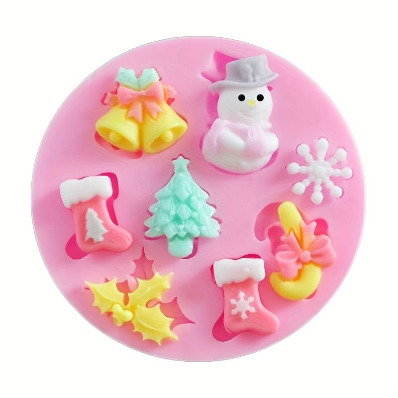 Suitable For Baking Molds Items Pink Christmas Tree Snowman Socks