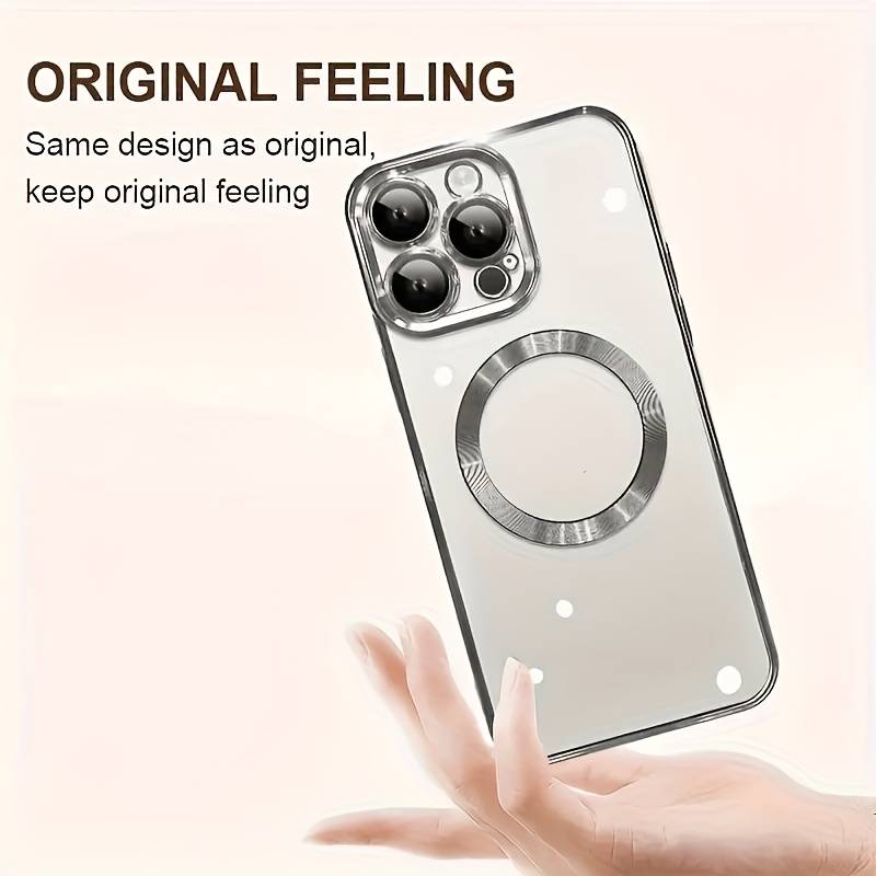 1pc Black For iPhone 13 Pro Max Sleek And Luxurious Transparent Phone Case