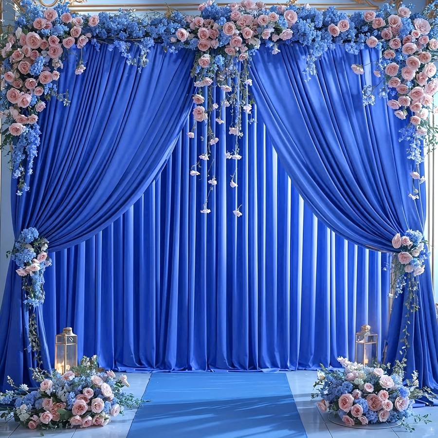 Wedding Supplies Color Red Size 6.1X3.05Meter4 Panels 152.4Cm X 3.05Meter