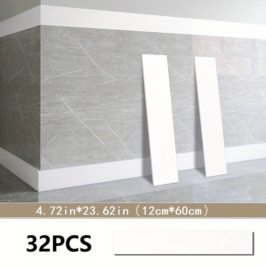Skirting Board Gray Base Stone Pattern Size 4.72In*23.62In12Cm*60Cm