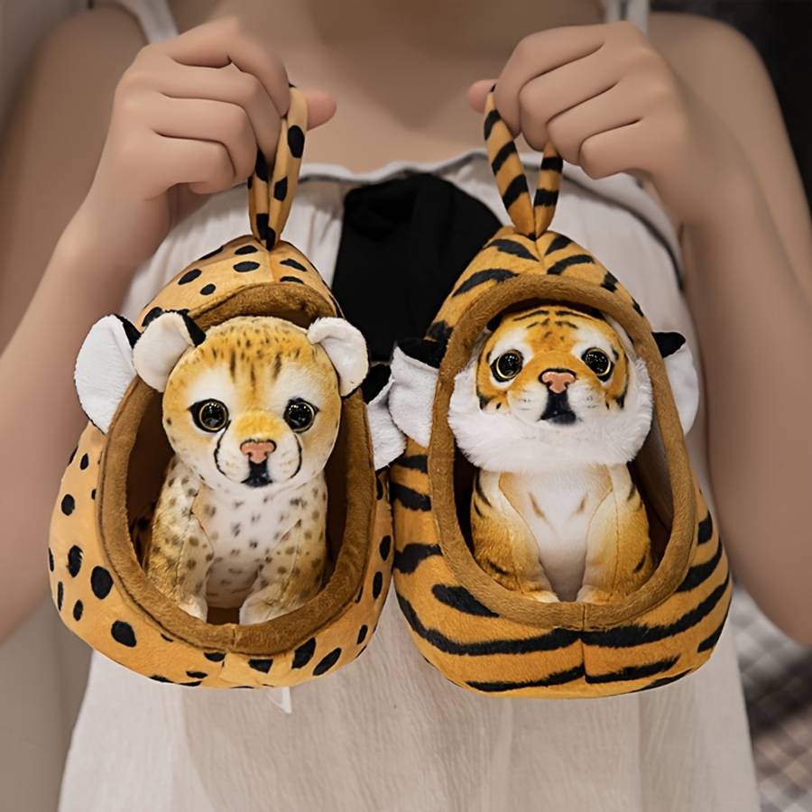 Plush Toys Color Yellow Leopard Nest  Add    Yellow Leopard Size 22.86Cm