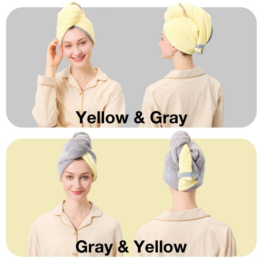 Hair Turban YellowGray