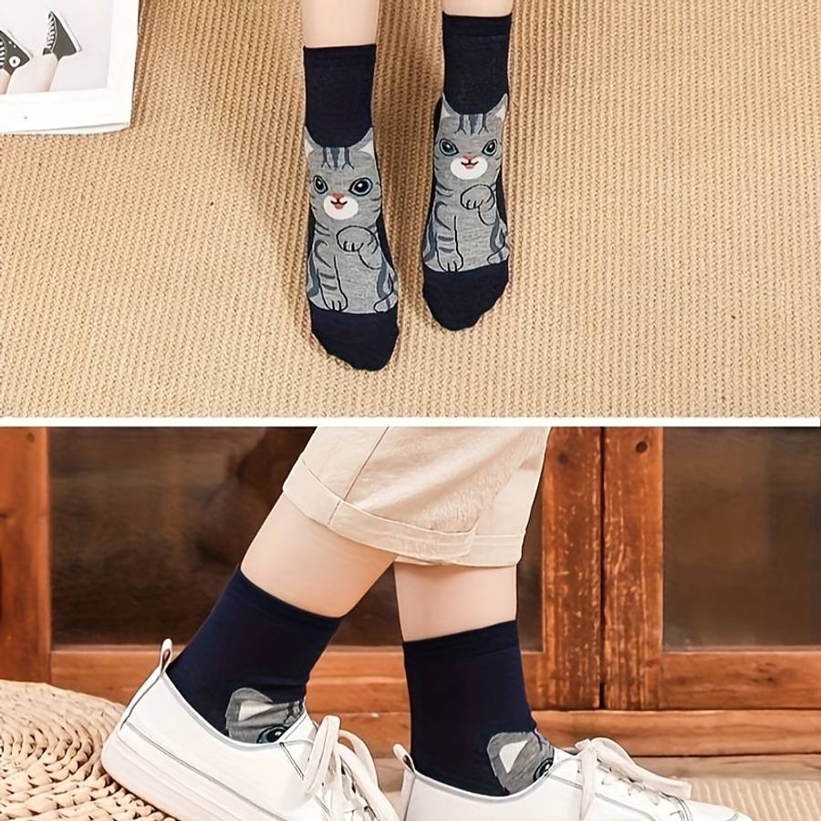 5 Pairs Mixed Color One Size High Elastic Socks