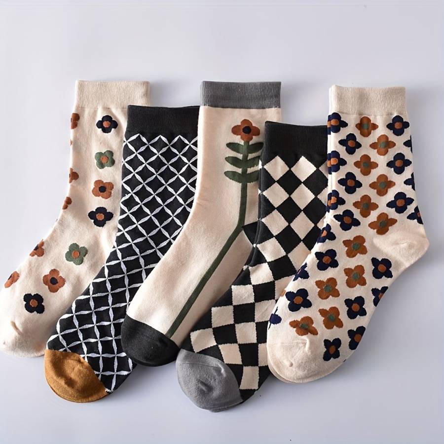 Women S Socks Color Mix Colors5 Pairs Size Onesize