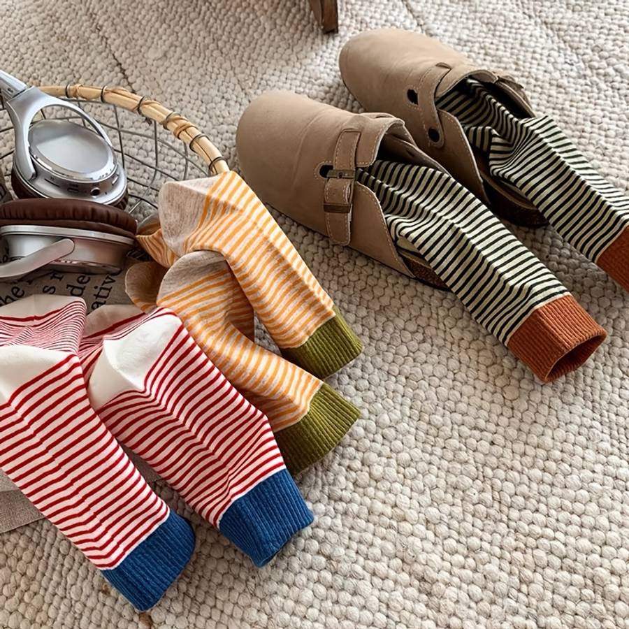 Women S Socks Color 5 Pairs Pack3 Khaki2 Beige Size Onesize