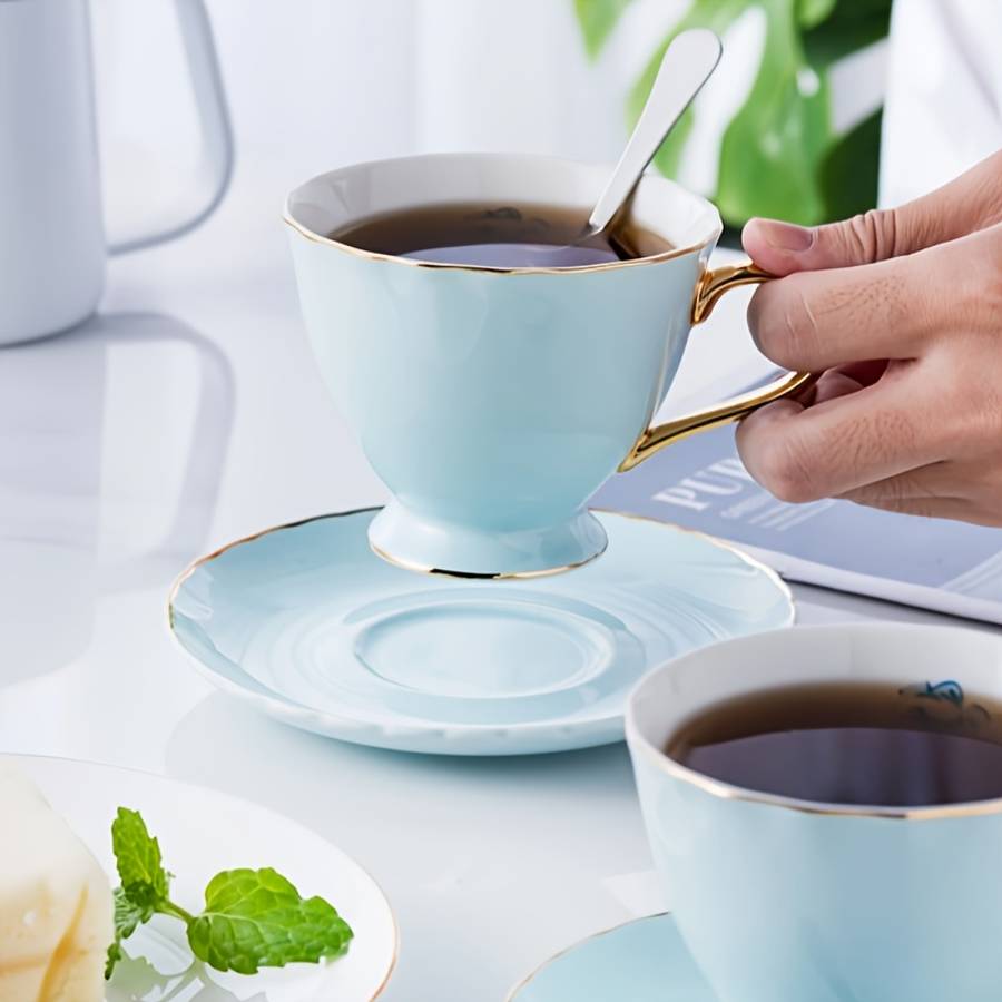 Water Cup Color Blue 2 Cups 2 Plates 2 Spoons