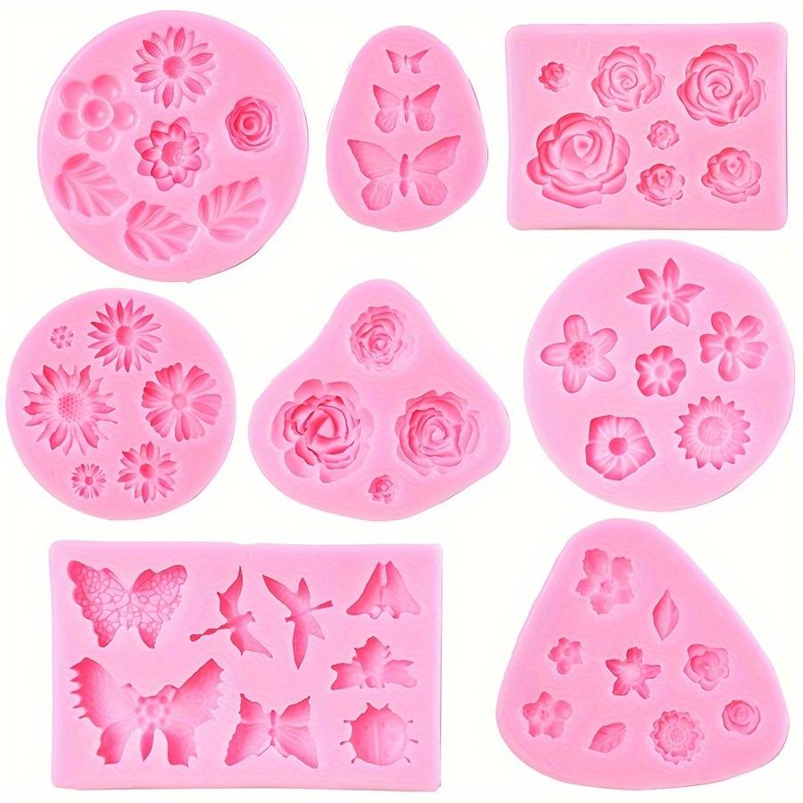 Suitable For Baking Molds Items 8Pcs Pink