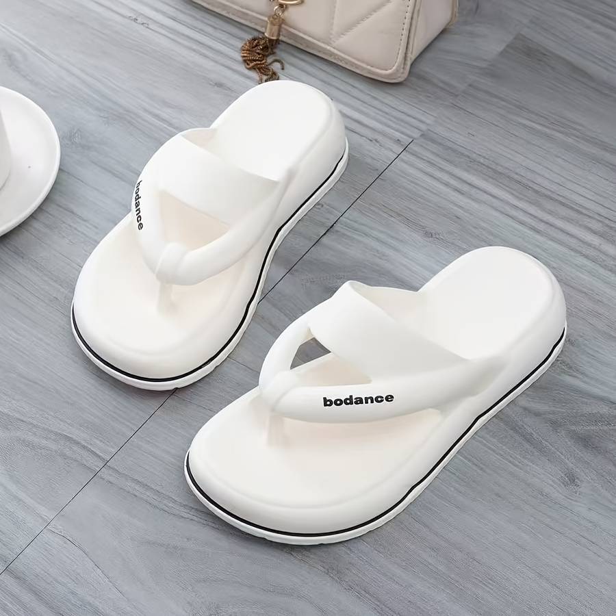 Ladies Summer Flip Flops White Uk 1.5-2
