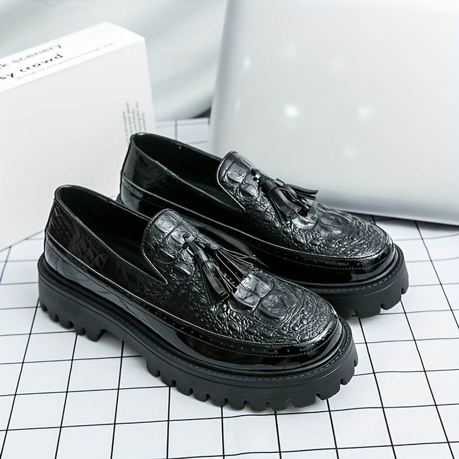 Mens Leather Shoes Color Black Sizeuk 5