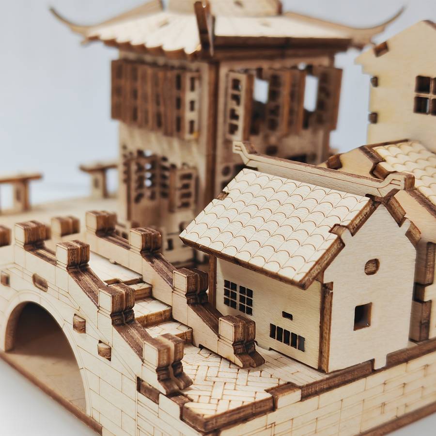 Building Toy Architectural Model Toy Set Items Hall Of Supreme Harmony  Add   Jiangnan Water Village