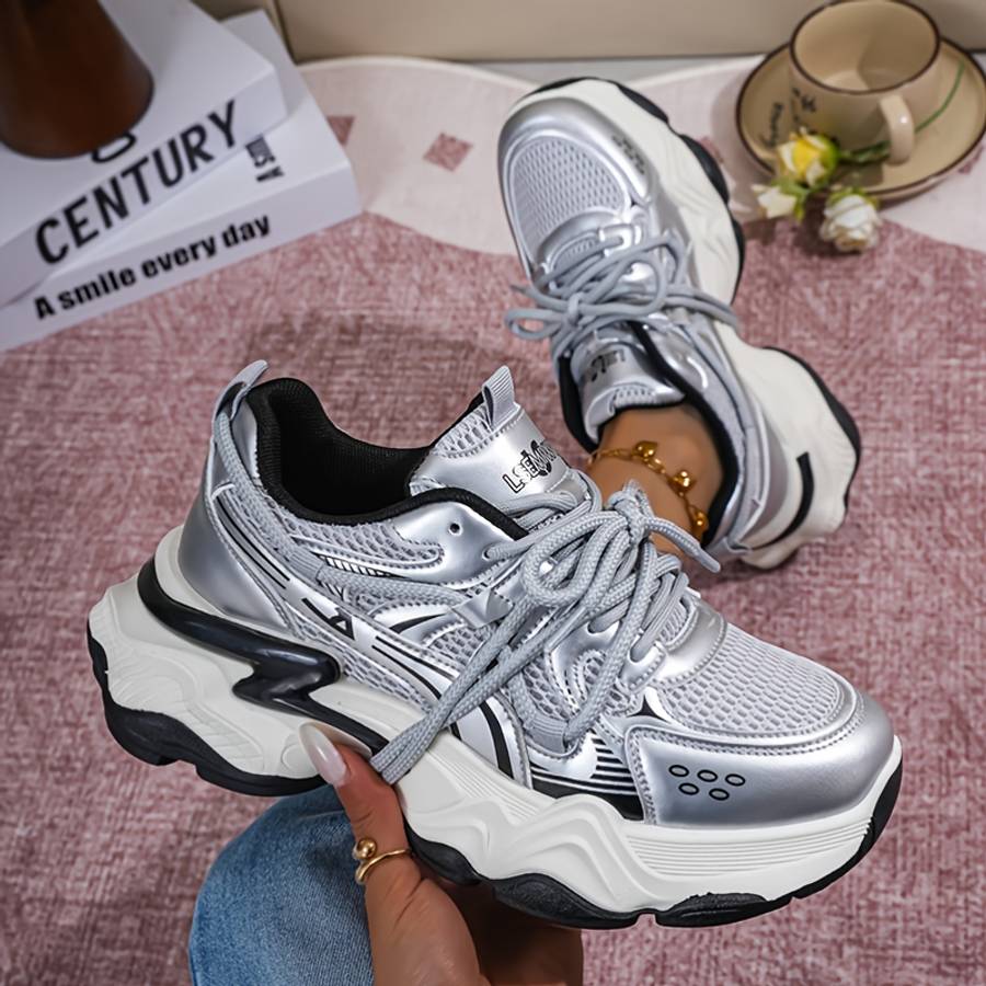 Women S Sneakers Color Beige And Blue Sizeuk 5.5