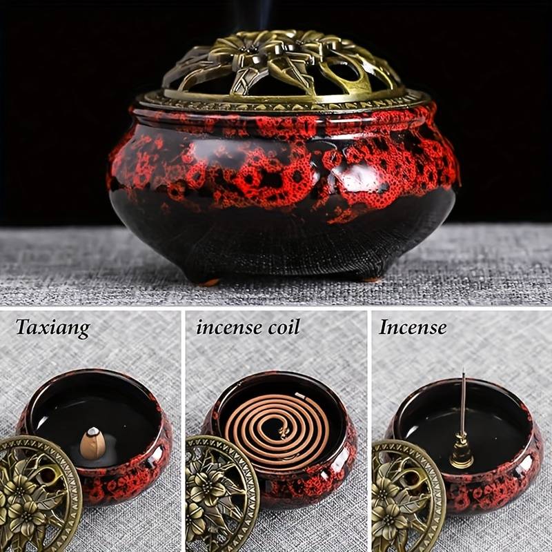 Incense Burner Model  Amber Yellow Kiln Transformation Yellow