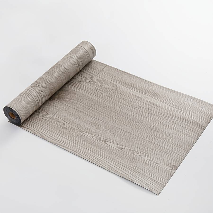 Self Adhesive Floor Stickers Medium Gray Wood Grain 3Rolls