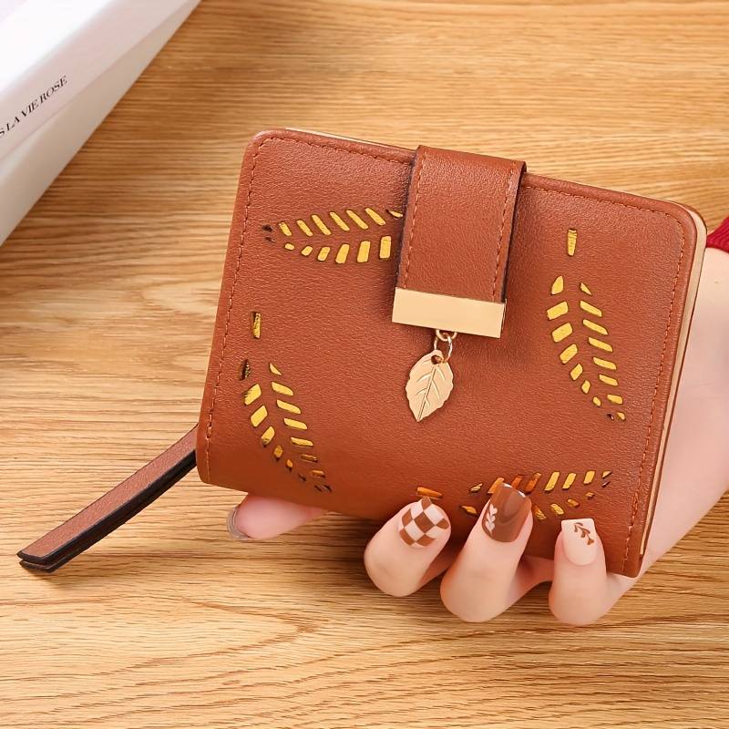 1pc Chic Women's Coin PurseWaterproof Durable PU with Multiple Card Slots Zippered Compartmen