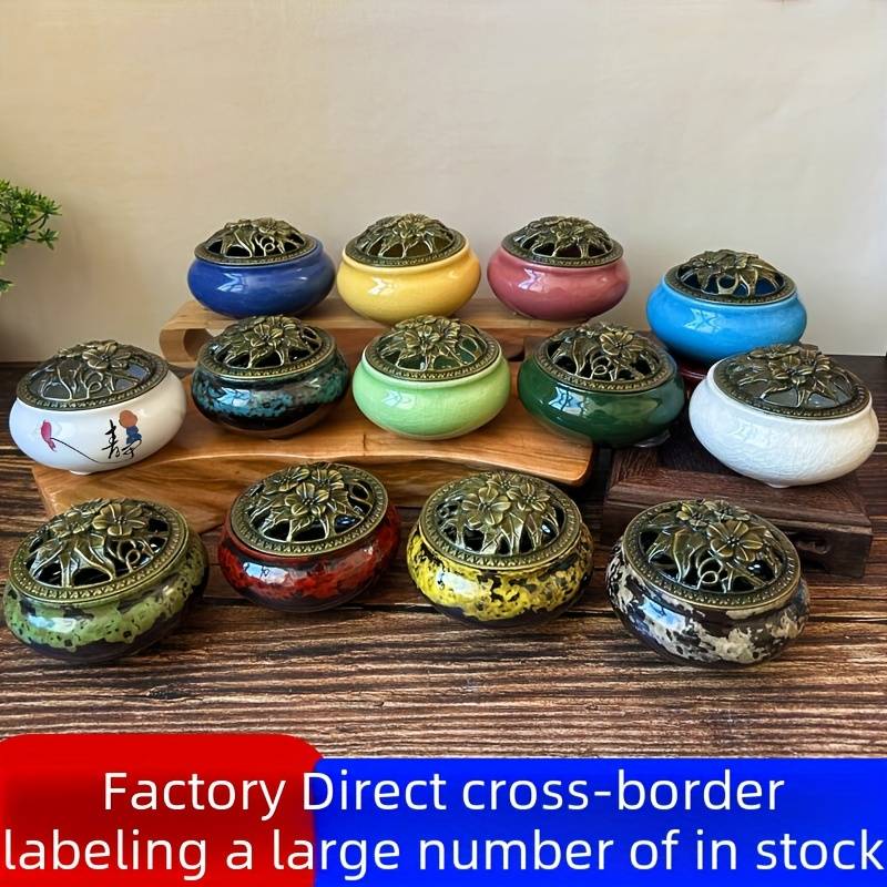 Incense Burner Model  Amber Yellow Kiln Transformation Yellow