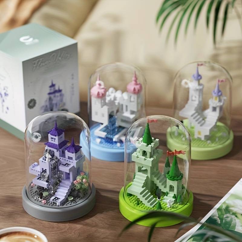 Building Toy Architectural Model Toy Set Style 382Pcs Twin Tower Water Palace