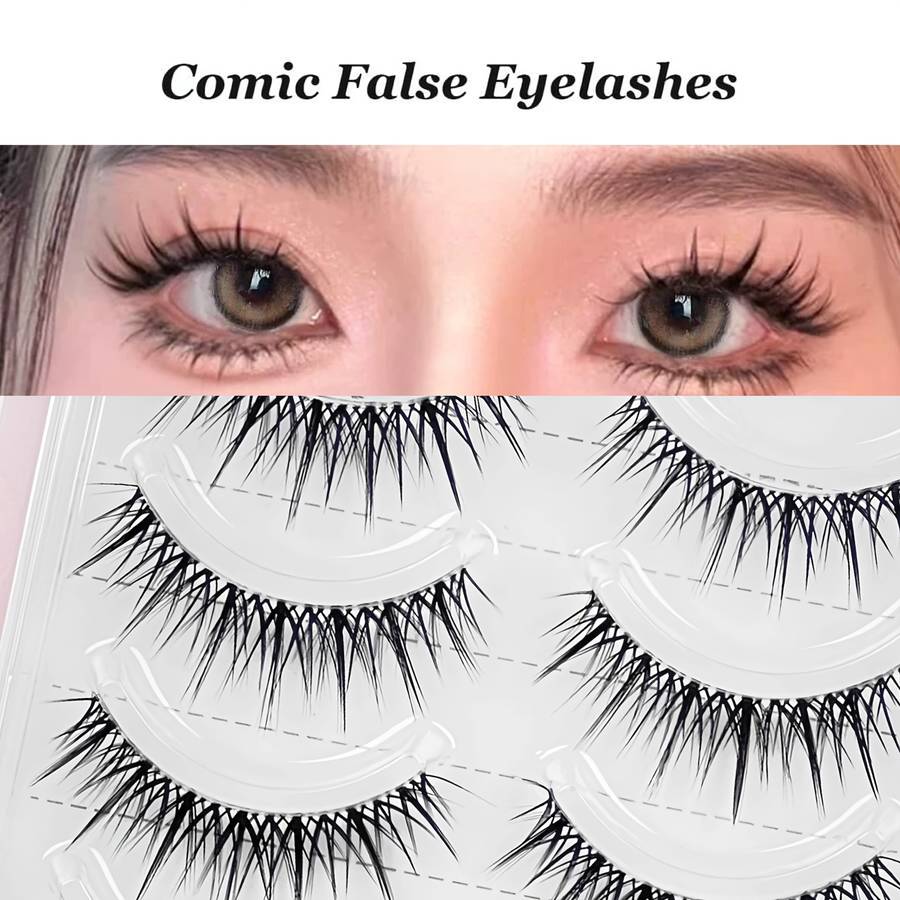False Eyelashes Style Cross Eyelashes Quantity 5 Pairs