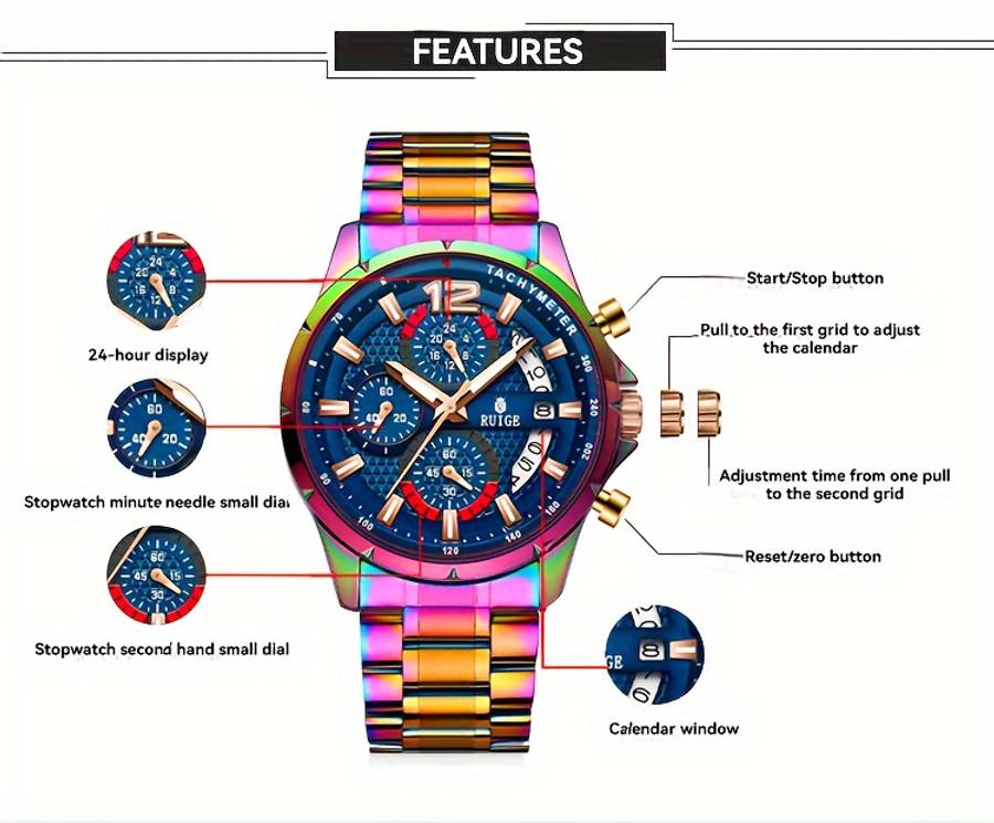 Men Fashion Luxury Skeleton Automatic Mechanical Watch Luminous Hands Rosecolor