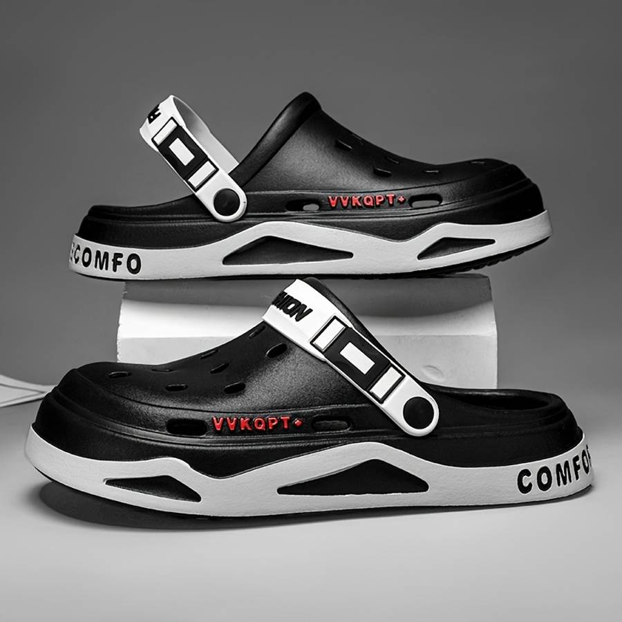 Men Slippers Summer Style Black Size Uk 8.5 To 9