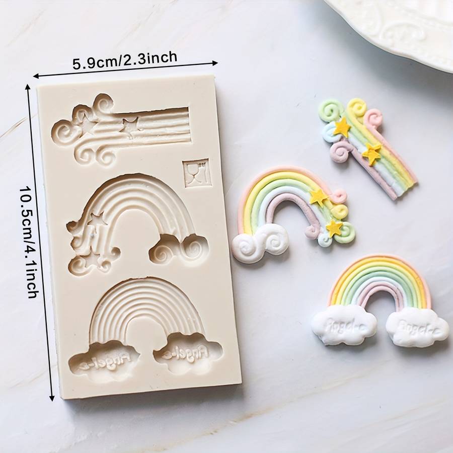 Suitable For Baking Molds Model 3Pcs Rainbow Silicone Mold