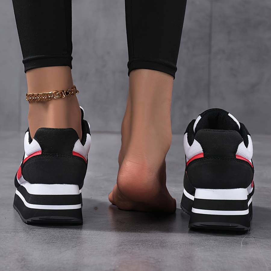 Women S Sneakers Color Blackred Sizeuk 3.5