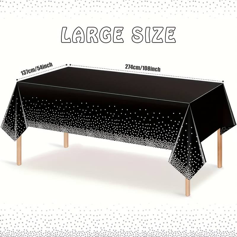 Halloween tablecloth decoration color Aluminum Foil Tablecloth Black