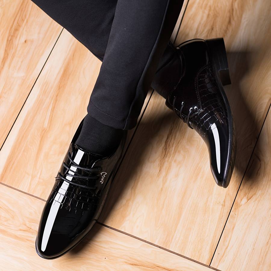 Mens Leather Shoes Color Black Sizeuk 10.5
