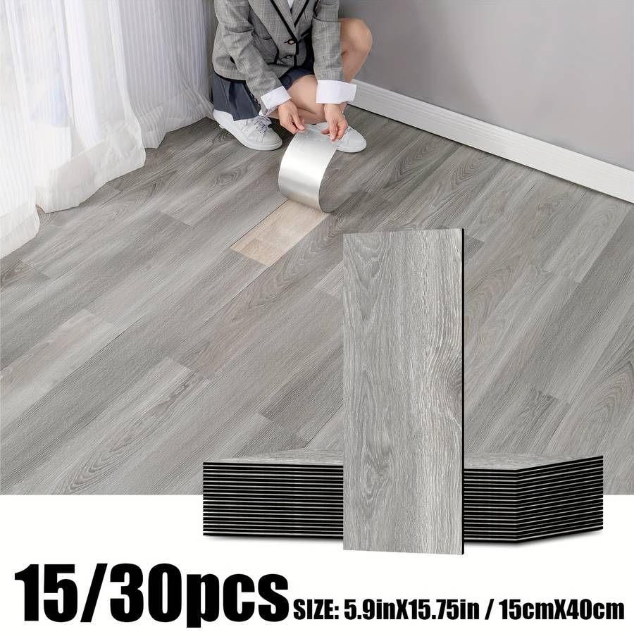 Self Adhesive Floor Stickers Gray 30Pcs
