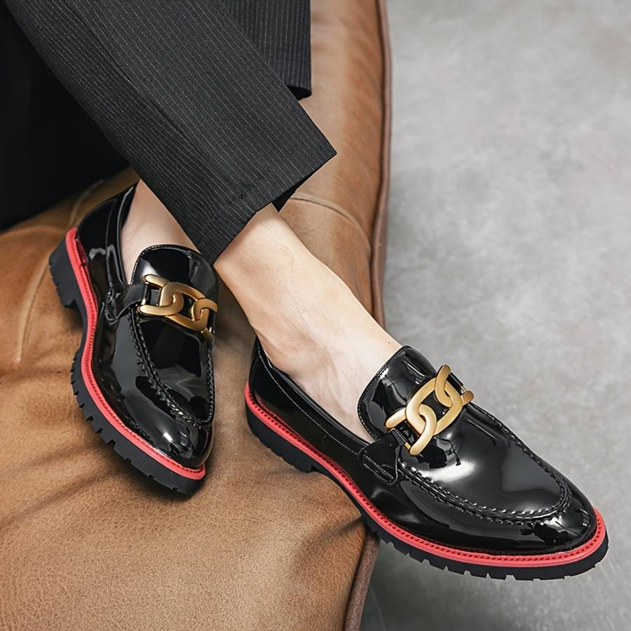 Mens Leather Shoes Color Black Sizeuk 7.5