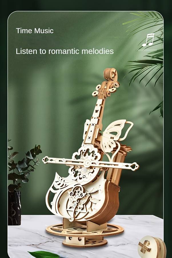 3D Puzzle Musical Instrument Model Style  Butterfly Dream  Cello