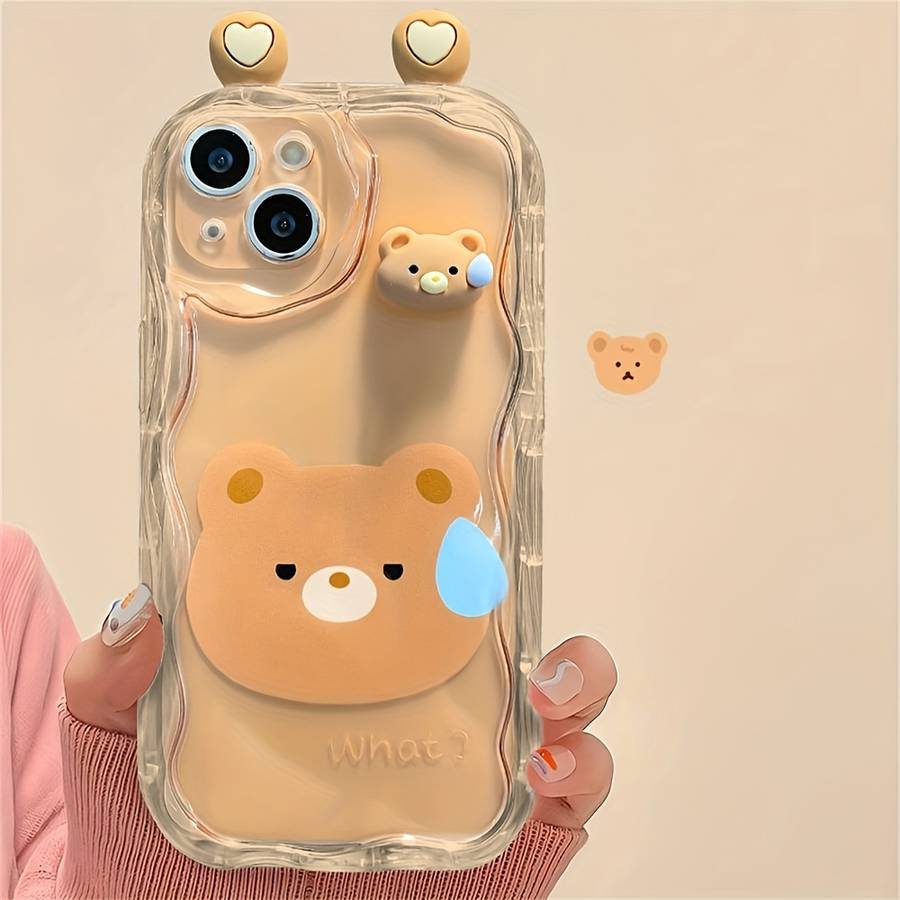 1Pc Pink Red Color For iPhone 16 Pro Max Soft Design Phone Case