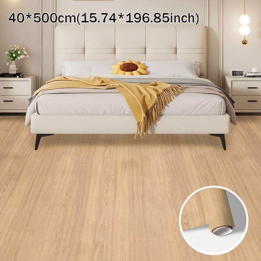 Self Adhesive Floor Stickers 40*500Cm15.74*196.85Inch Yellow Bush Pattern