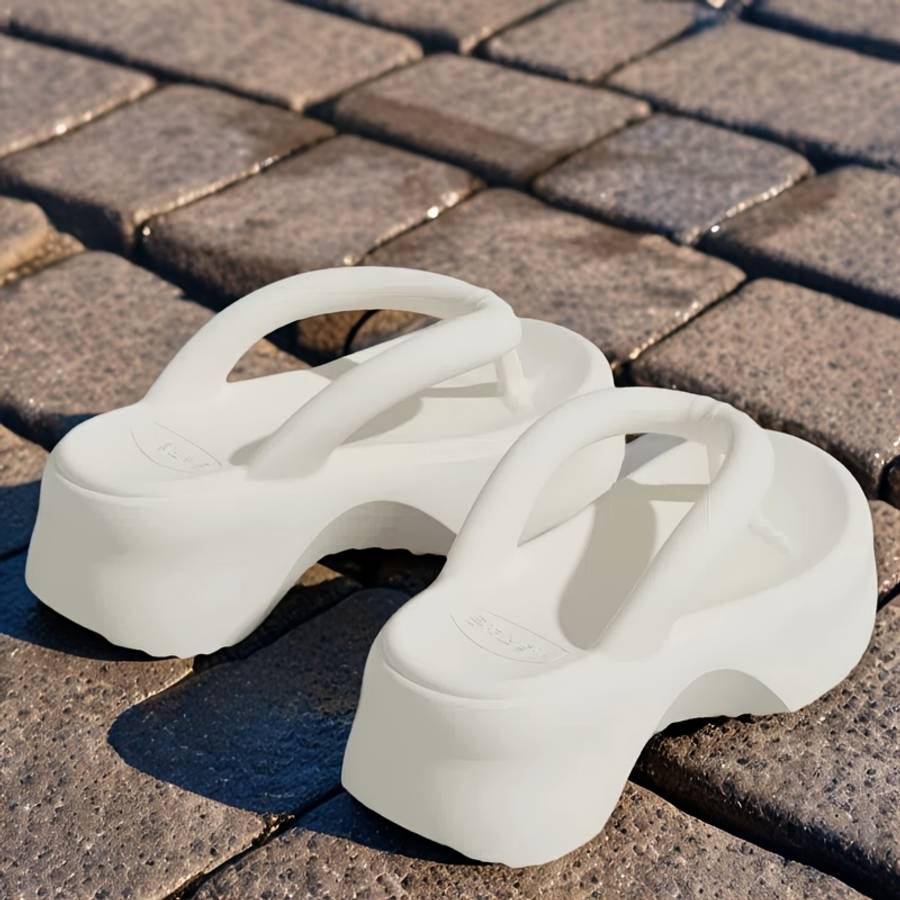 Ladies Summer Flip Flops Black Uk 4.5-5