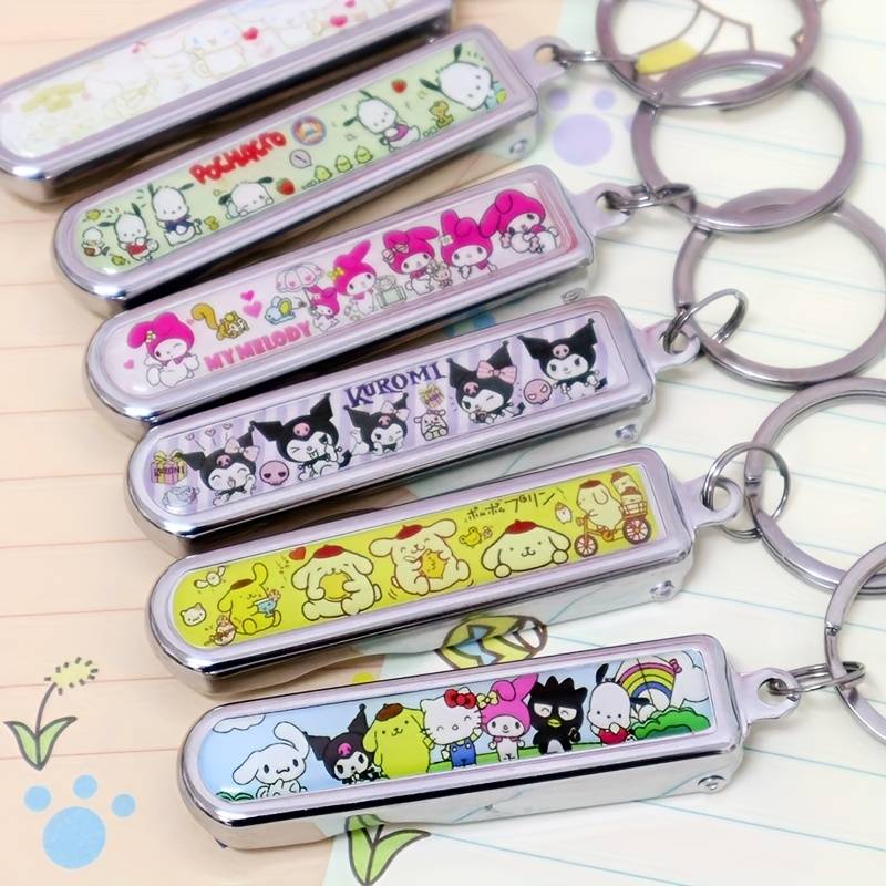 1pc Sanrio Cute Character Nail Clippers Stainless Steel Portable Fingernail Trimmer with Con