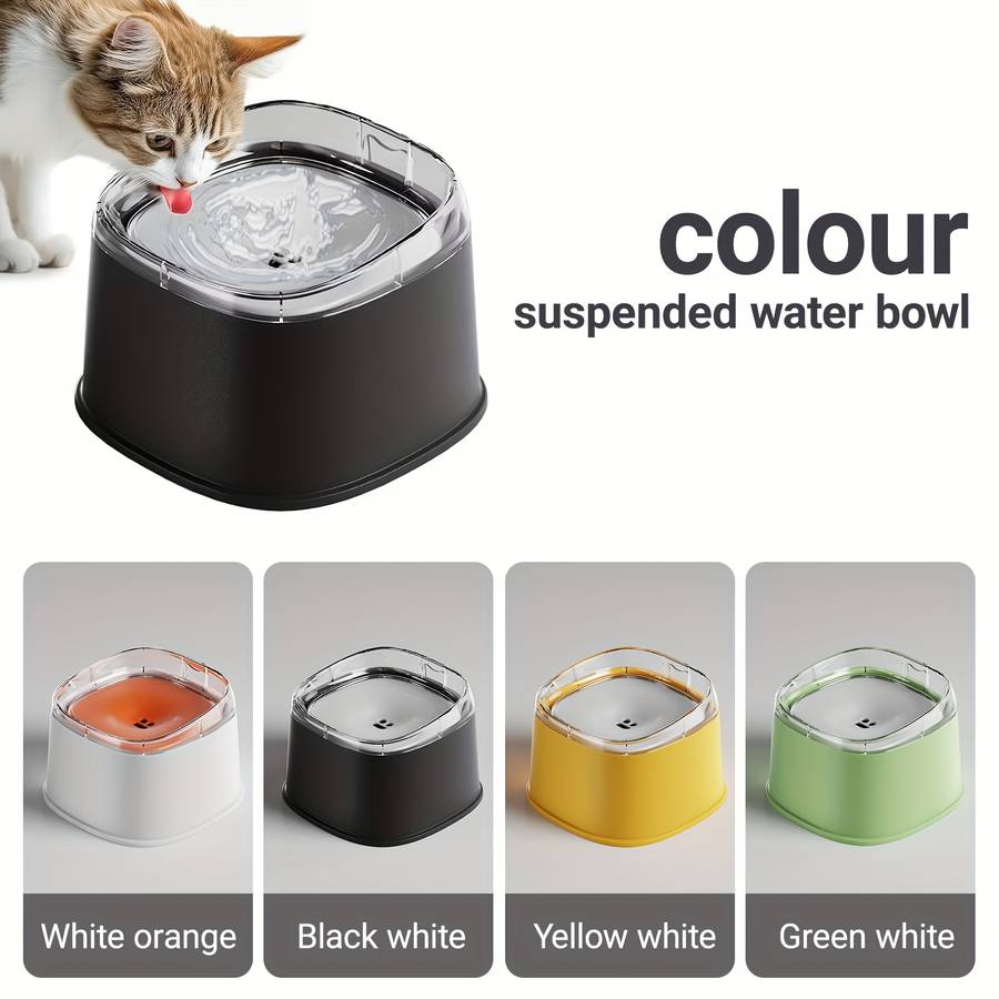 Pet Supplies Color Pet Large Floating Bowl Yellow And White