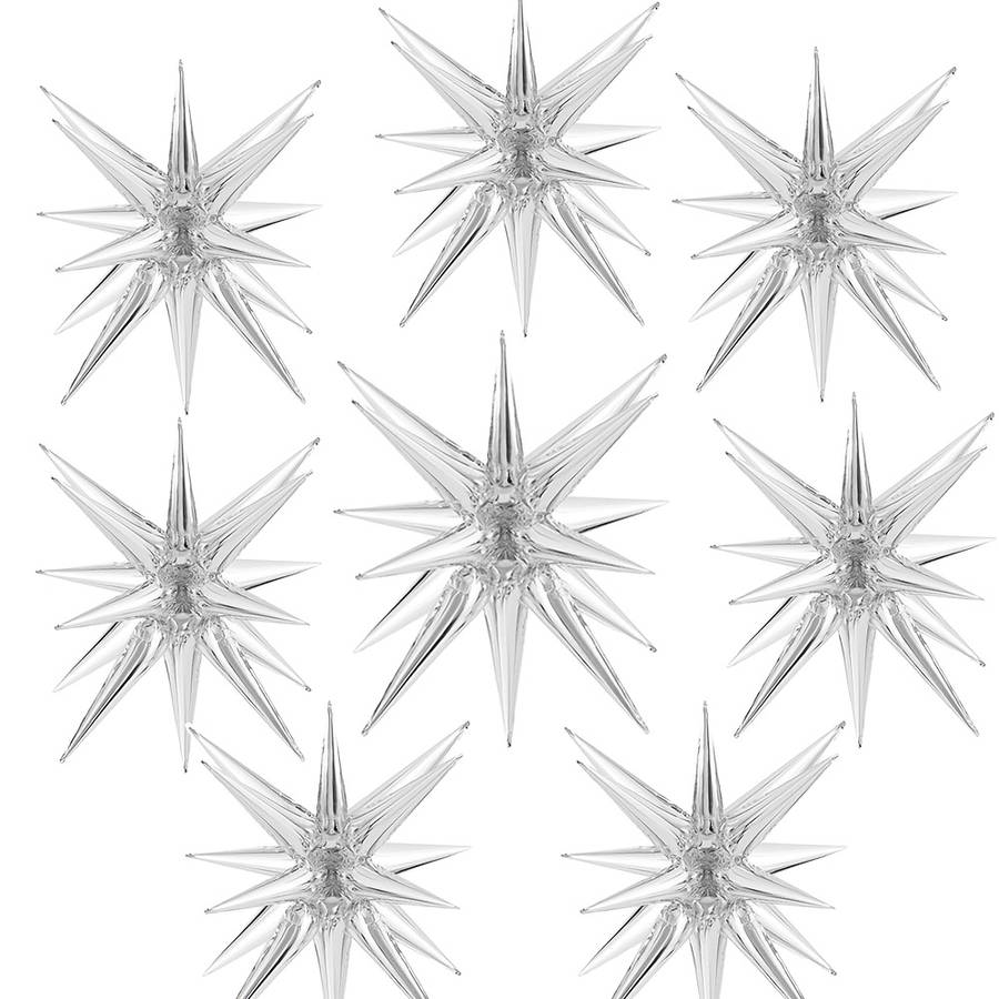8Pcs Handcrafted Elegant Luxury Inch Sparkling Enormous Starburst For Anniversary Decor