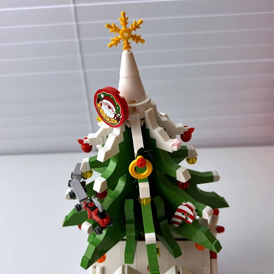 Building Toy Architectural Model Toy Set Color Christmas Tree House   Gift Box