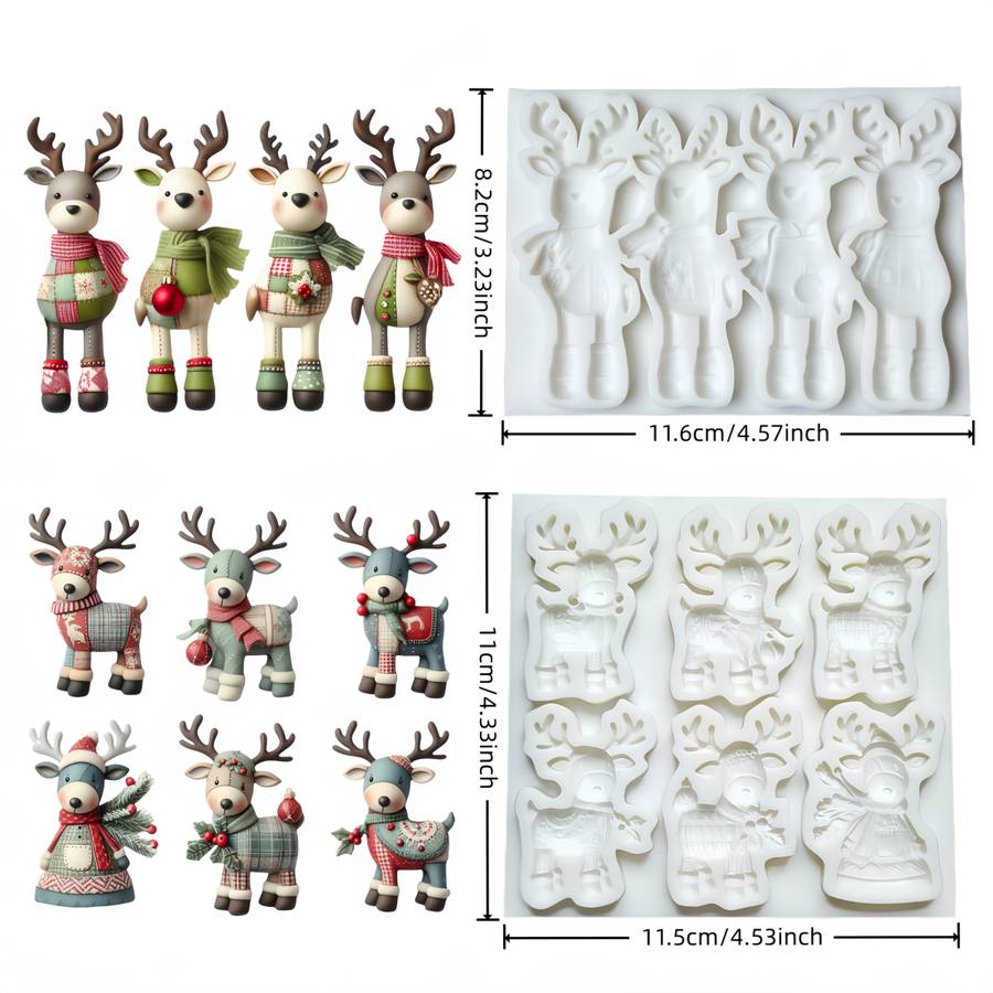 Suitable For Baking Molds Style Six Headed Deer