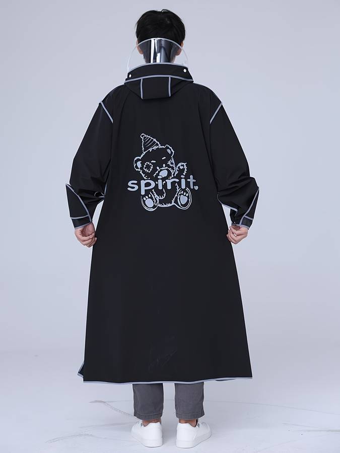 Raincoat Black Size Asian L