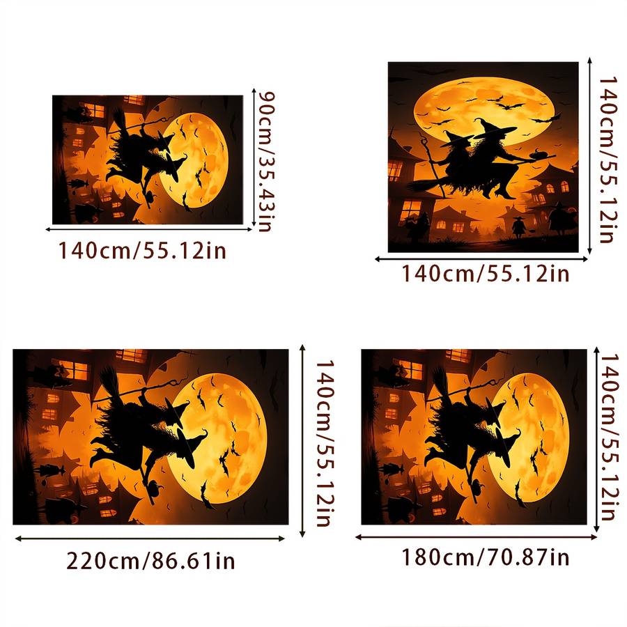 Halloween tablecloth decoration size 140cm x 180cm or 55.12in x 70.87in