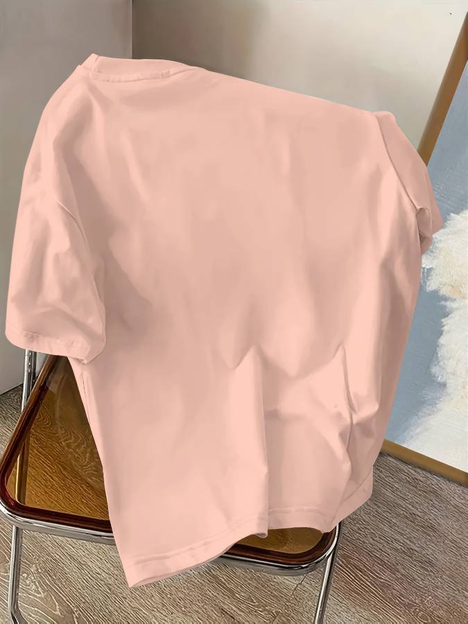 Womens T Shirt Color Pink Black White Sizes