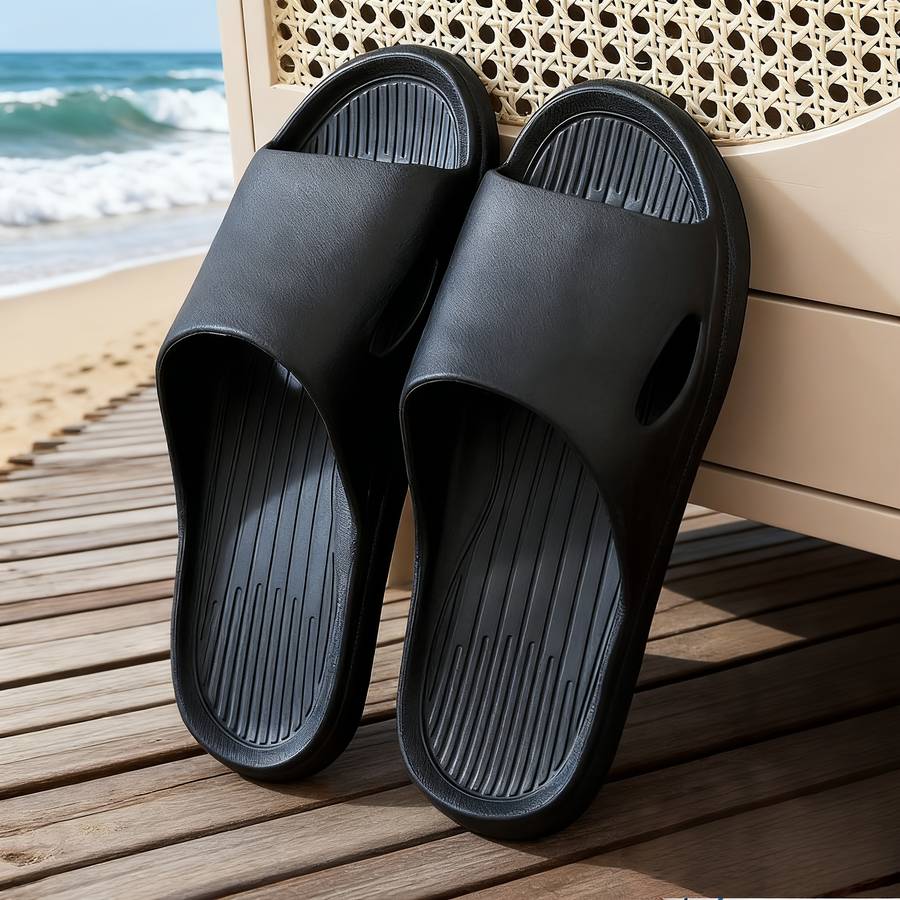 Men Slippers Summer Style Grey Size Uk 4.5 To 5