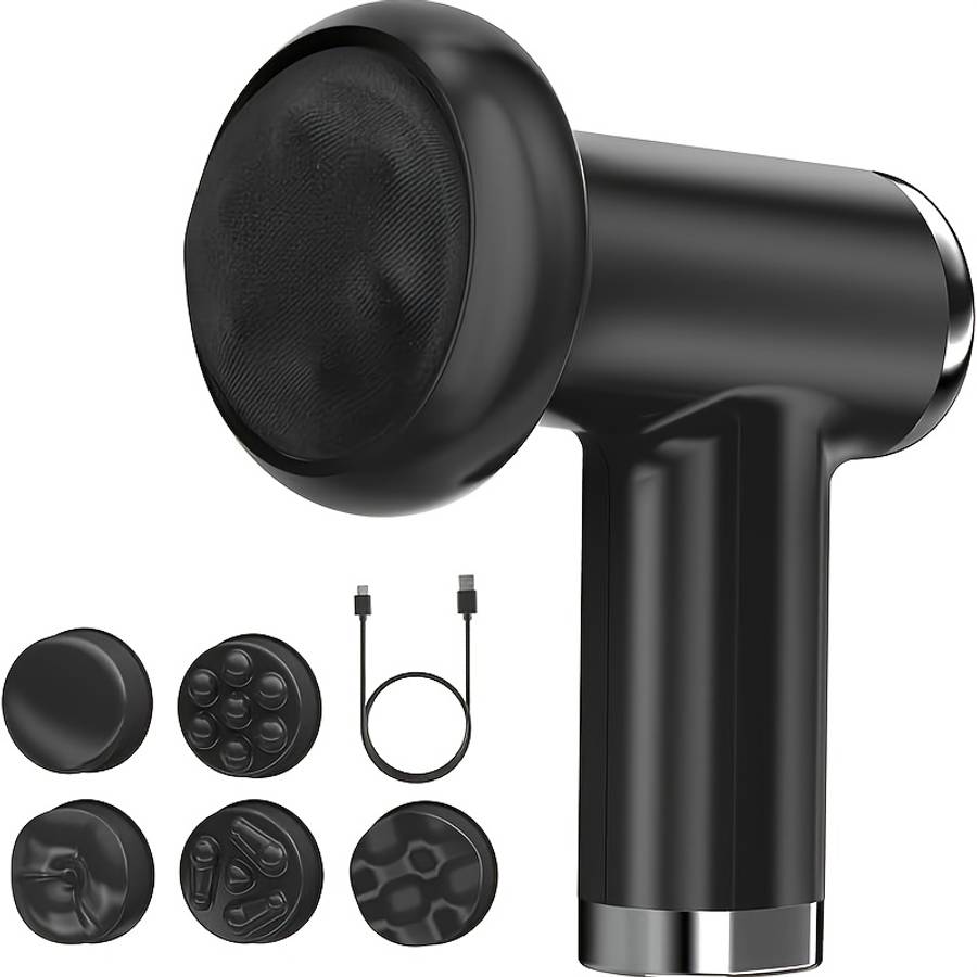 Massager Color Black 5 Detachable Massage Heads