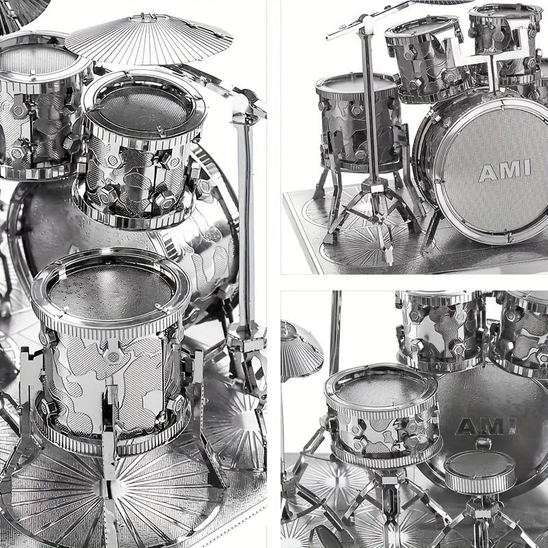 3D Puzzle Musical Instrument Model Items Drum Kit