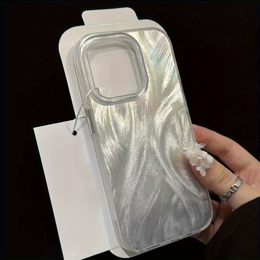 1Pc Transparent Silvery For iPhone 14 Phone Case Phone Cover