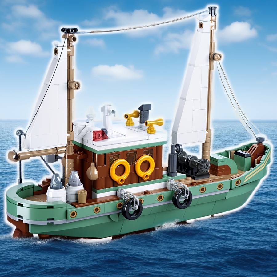 3D Jigsaw Puzzle Model Ship Style Fishing Boat