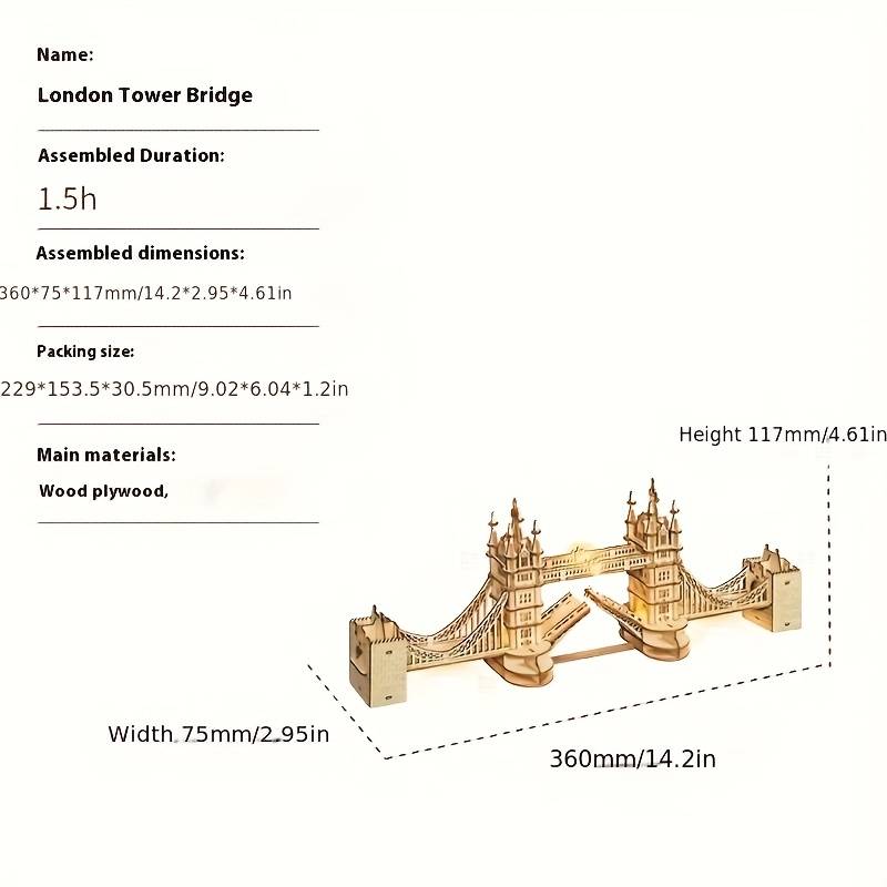 Building Toy Architectural Model Toy Set Model London Bridge Model Building Blocks Puzzle