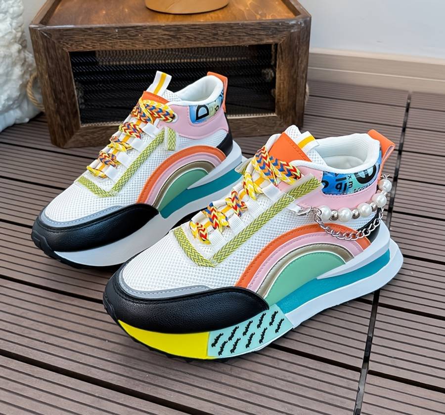 Women S Sneakers Color Black Orange Sizeuk 4.5